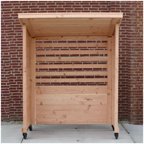 vooraanzicht Buitenkeuken Overkapping Douglas - Bouwpakket 1