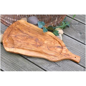 Snijplank (L ca. 35 – 39 cm) met sapgleuf en handvat
