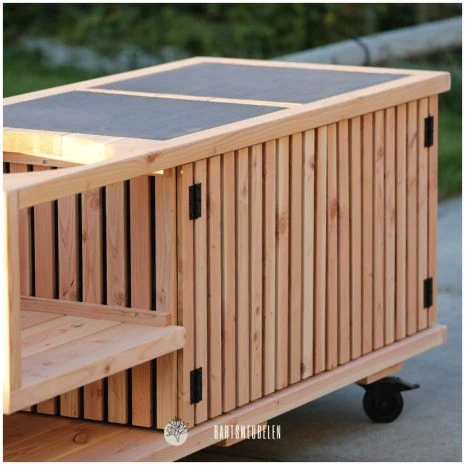 buitenkeuken met latjes zevenbergen detailfoto