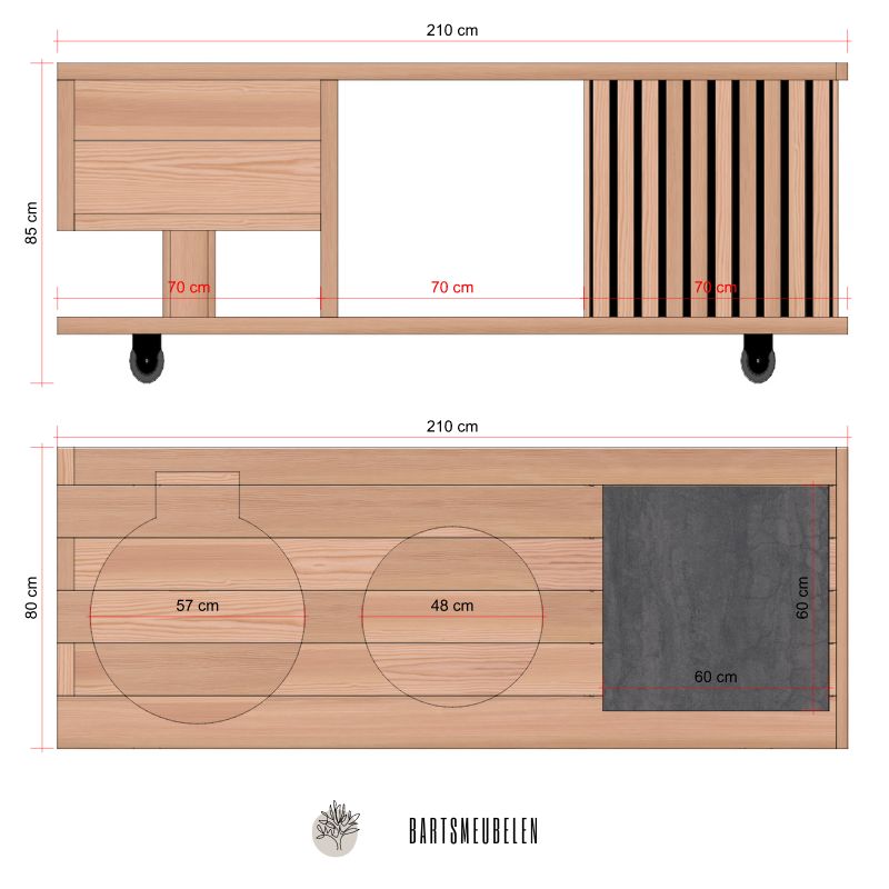 schetsen buitenkeuken met kamado joe 2 weber 47 schetsen buitenkeuken met kamado joe 2 + weber 47