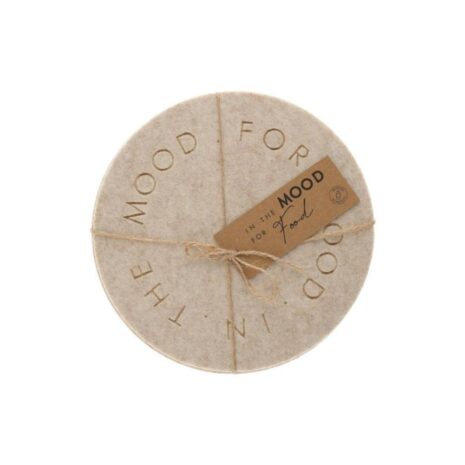 vilten pannen onderzetter wit