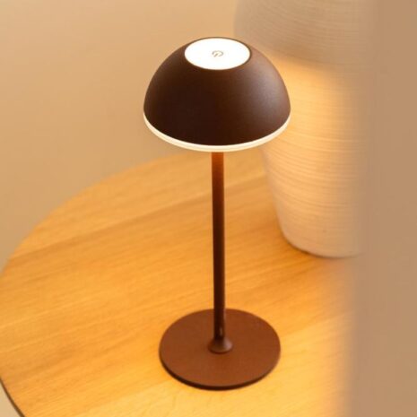 jens living - tafellamp oplaadbaar roest