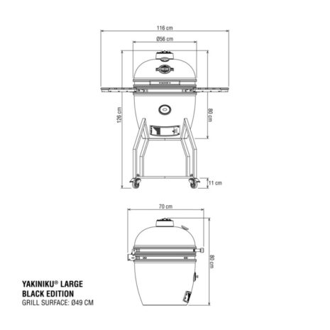 afmetingen yakiniku black edition large onderstel