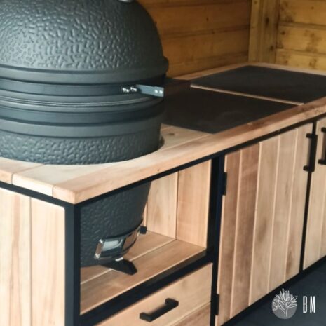 detail Eucalyptus buitenkeuken industrieel Noordwijk