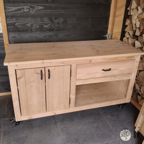 Douglas werktafel tuin op wielen Mae - 2