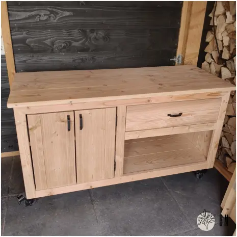 Douglas werktafel tuin op wielen Mae - 2