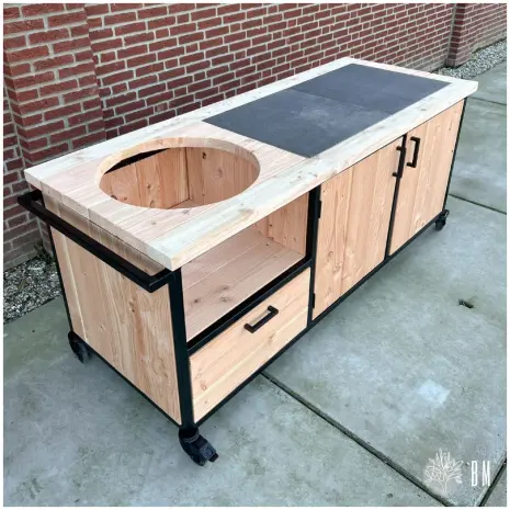 buitenkeuken douglas en staal goes