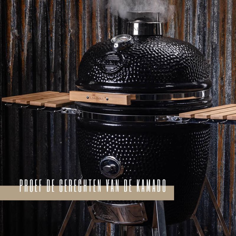 proef de gerechten van de kamado
