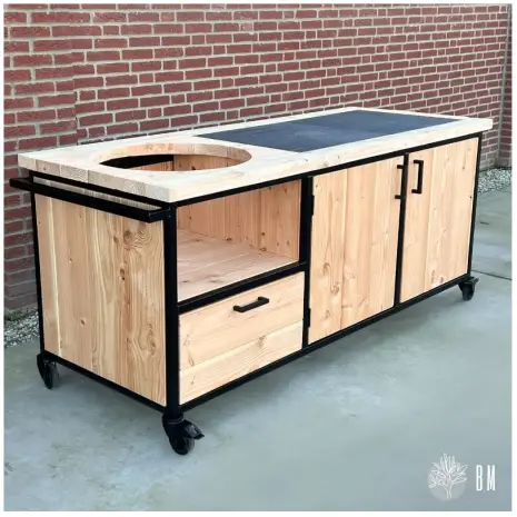 Buitenkeuken-douglas-en-staal-Goes-industrieel