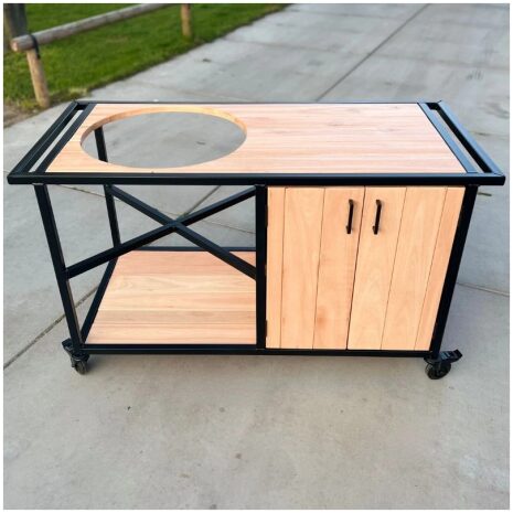 Buitenkeuken-op-wielen-eucalyptus-hout