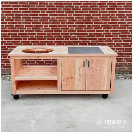 Kamado-tafel-op-wielen-met-tegel-douglas-180cm