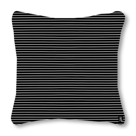 Zoedt - Buitenkussen Cocktails en Kusjes in het zonnetje zwart 40x40 cm