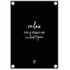Zwarte tuinposter – ‘Relax trek je slippers aan en laat het gaan – 60 x 80 cm Zoedt Zwarte tuinposter – ‘Relax, trek je slippers aan en laat het gaan’ – 60 x 80 cm - Zoedt