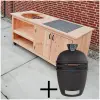 Kamado tafel met tegel douglas 180cm the bastard urban large solo