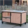 Douglas Houten BBQ tafel Charlie met stalen frame Douglas Houten BBQ tafel Charlie met stalen frame