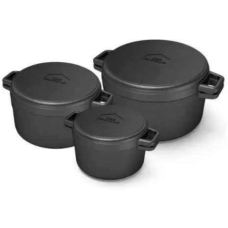 The bastard Dutch Oven & Griddle compact, medium en large