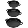 The bastard Fry pan Cast iron compact, Medium, Large