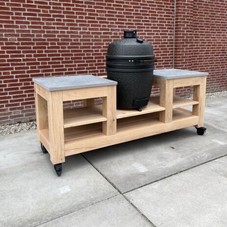 buitenkeuken oak XL met The bastard kamado