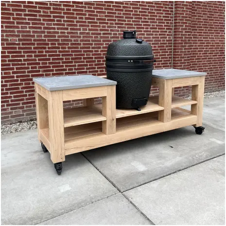 buitenkeuken oak XL met The bastard kamado