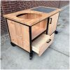 lade onder kamado BBQ tafel Charlie