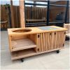 Buitenkeuken Douglas latjes met keramische tegel showmodel BBQ tafel