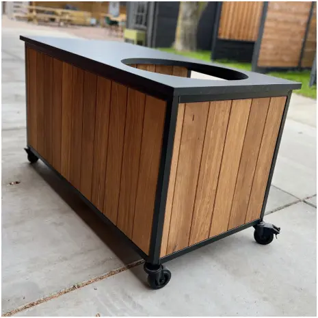 Buitenkeuken Fraké Compact met zwart granieten blad Showtuin