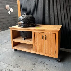 Showmodel Buitenkeuken kamado Douglas op wielen