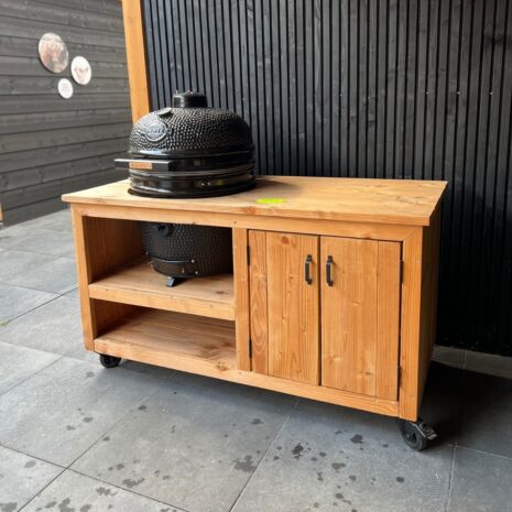 Showmodel Buitenkeuken kamado Douglas op wielen