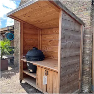 Showmodel Buitenkeuken overkapping + Keij Kamado