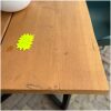 Showmodel details tuintafel met stalen onderstel