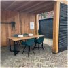 Showmodel tuintafel Douglas met stalen onderstel