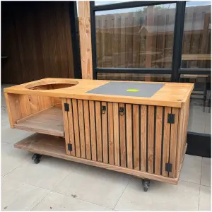 showmodel buitenkeuken douglas latjes met tegel outlet