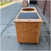 Direct leverbaar Kamado BBQ Tafel met tegel Douglas 180 cm