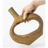 Houten donut vaas medium decoratie vaas