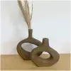 Houten donut vaas small Houten donut vaas small
