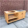 Kamado BBQ Tafel met tegel Douglas 180 cm voorraadmodel