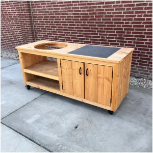 Kamado Tafel met tegel Douglas 180 cm voorraadmodel