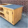 Opbergruimte kamado tafel Douglas 150x70 voorraad