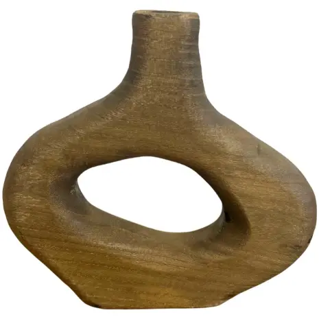 donut vaas Hout small