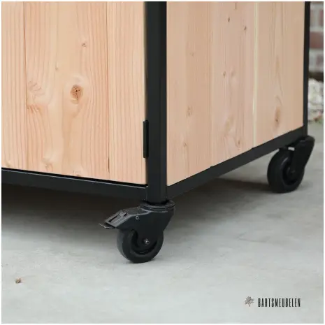 BBQ keuken op wielen Douglas met impala granieten blad