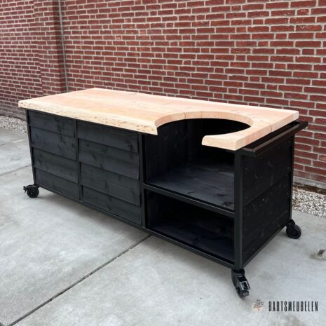 Buitenkeuken Douglas Zweeds rabat zwart