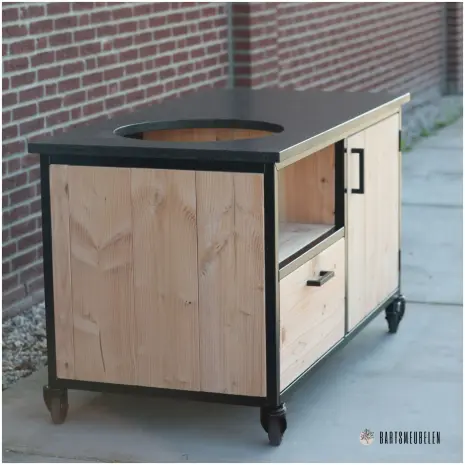 Buitenkeuken Douglas met natuursteen blad Delft
