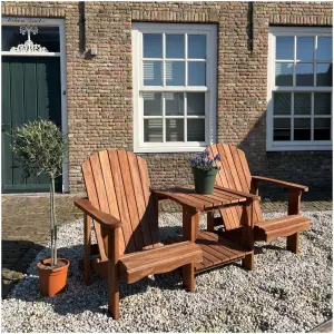 Loveseat hardhout relax