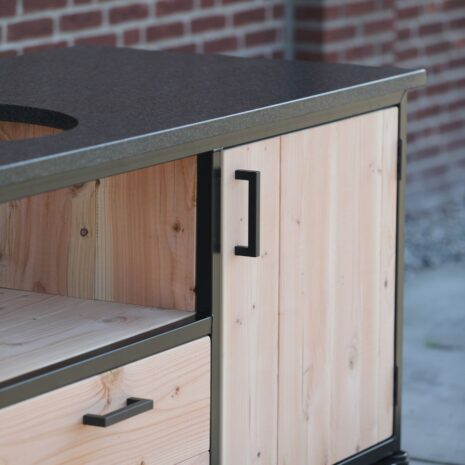 Luxe Kamado tafel Delft Douglas met granieten blad