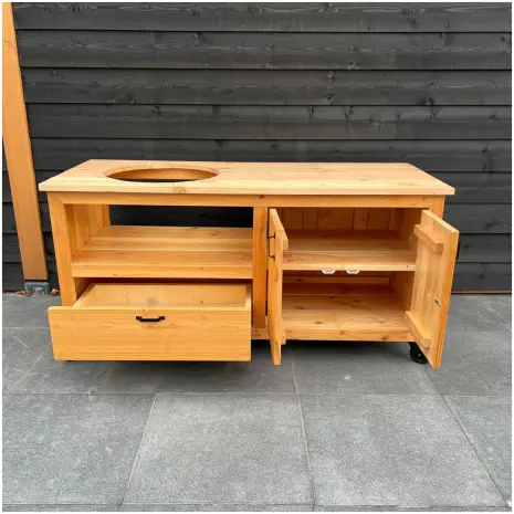 Maatwerk Buitenkeuken Bovi voorraadmodel opbergruimte