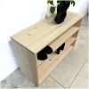 Naturel steigerhout schoenenkast voorraad model