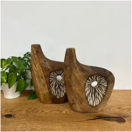 Suar houten vaas Suar houten vaas