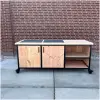 Verrijdbare tuinkast BBQ werktafel
