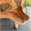 details teak boomstambankje 170cm