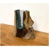 houten vaas natuurlijke vormen met gerecycled glas